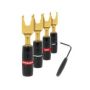 AudioQuest Suregrip 300 Spade gold 4 st Connectors